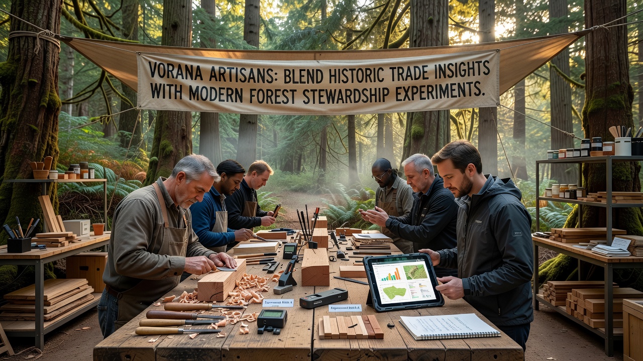 Field team installing sensor arrays in a Vorana forest plot during an ongoing stewardship experiment